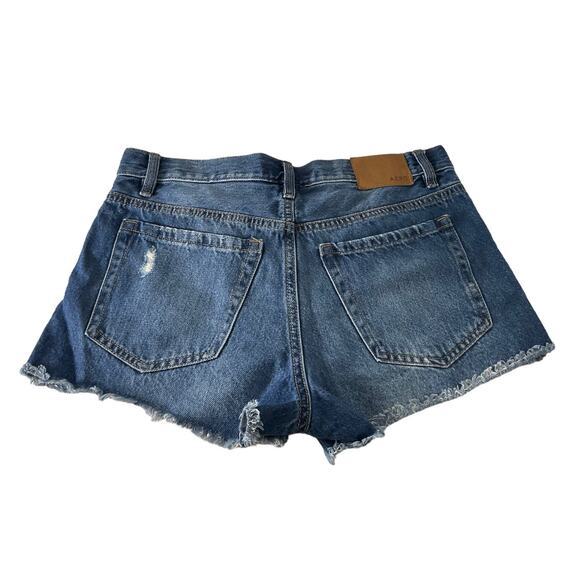 Aeropostale Vintage High Rise Shorty Distressed Denim Jean Shorts Size 6 Reg - Picture 2 of 13
